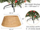 StorageWorks 22.5 Inch Christmas Tree Collar, 4-Piece Durable Christmas Tree Base Cover for Artificial Trees, Handcrafted Wicker Christmas Tree Skirt for Christmas Tree Decor, Medium