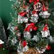 Sumind 12 Pcs Christmas Santa Gnome Ornament Solid Pewter Metal Christmas Tree Ornament DIY Craft Hanging Decoration for Home Party Decorations (Santa)