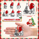 Sumind 12 Pcs Christmas Santa Gnome Ornament Solid Pewter Metal Christmas Tree Ornament DIY Craft Hanging Decoration for Home Party Decorations (Santa)