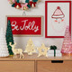 3pcs Wooden Christmas Tree Tabletop Decor, Supergorea，LED Luminous Christmas Decorations, 5.1in Pentagram Xmas Tree and Elk Deer for Xmas Desktop Ornament