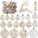 Christmas Tree Ornaments Set, 50 ct Champagne and White Christmas Ornaments Balls for Christmas Tree Decorations Shatterproof Christmas Hanging Ball for Halloween Party Home Decor (Hooks Included)