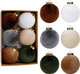 SUPREME XMAS 6 Pcs Christmas Tree Ornaments Set, 80mm/3.15in Large Velvet Christmas Ornaments for Christmas Tree Decorations Shatterproof Hanging Flocked Ball Ornaments Holiday Party Indoor Home Decor