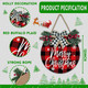 Merry Christmas Wreath Red Buffalo Plaid Xmas Welcome Door Hanger Sign for Front Door Decoration Winter Door Sign 12 Inch Welcome Wood Wreaths Rustic Wall Hanging Porch Window Decor Indoor Outdoor