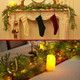 Christmas Garland with Lights Artificial - 4PCS Norfolk Pine Garlands Set, 2 Real Touch Christmas Teardrop Swag 1 Christmas Wreath for Mantle, Table, Indoor, Porch Christmas Decorations