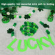3PCS St Patrick's Day Felt Ball Garlands with Shamrock,Green/Dark Green/White Pom Pom Garland 6.6FT Felt Ball Garland Banner Hanging Decoration,Irish Themed Party Favors for Home Fireplace Mantle