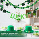 3PCS St Patrick's Day Felt Ball Garlands with Shamrock,Green/Dark Green/White Pom Pom Garland 6.6FT Felt Ball Garland Banner Hanging Decoration,Irish Themed Party Favors for Home Fireplace Mantle