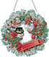 Christmas Diamond Painting Wreath Hanging Sign -Diamond Art - A DIY 5D Crystal Rhinestone Garland Kit for Home Window and Door Decor s