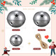 Tandefio Giant Christmas Vintage Bells Christmas Tree Ornaments Set of 5.5" 4.7" 4" H Decorative Bells with Jute Hanging Rope for Christmas Door Knob Home Garden Decor DIY Craft (Silver) Tandefio Giant Christmas Vintage Bells Christmas Tree Ornaments Set of 5.5" 4.7" 4" H Decorative Bells with Jute Hanging Rope for Christmas Door Knob Home Garden Decor DIY Craft (Silver)