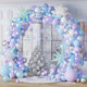 Ice Snow Birthday Party Decorations, 159 PCS Snowflake Balloon Garland Arch Kit,Blue Purple Iridescent Exploding Star Foil Balloon for Princess Winter Wonderland Birthday Christmas Party Decor