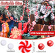 Tigeen 36 ft Christmas Tree Candy Garland, Candy Beaded Garland Plastic Red and White Bead Garland Candy Round Decor for Christmas Tree Xmas Home Fireplace Christmas Party Decoration