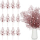 Tigeen 12 Pcs Large Christmas Tree Picks Bulk Glitter Branches Berries Stems Decorations 15.75'' Christmas Twigs Filler Berry Picks for Vase Christmas Tree Ornaments (Rose Gold)
