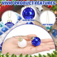 Tioncy 32 Pieces 1 Inch Mini Glass Christmas Ornaments Balls Shiny Christmas Balls Mini Christmas Tree Ornaments Hanging Tiny Colorful Ball Decoration Pendant for Xmas (Multi Blue, White)