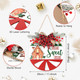 TOARTi 3D Christmas Home Sweet Home Door Wreath with Bow Pine(11.4''x11.4''), Merry Christmas Welcome Wall Sign Hanging, Farmhouse Xmas Porch Entryway Decoration for Christmas Winter Housewarming