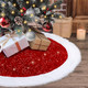 TOCHGREEN Sequin Christmas Tree Skirt 48inches Sparkly Tree Skirts with White Faux Fur Plush Tree Mat for Xmas Tree Holiday Winter Home Party Christmas Halloween Thanksgiving Decoration