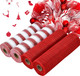 TONIFUL 4 Roll 10 Inch Red Striped Decorative Mesh Ribbon Rolls, Fabric Mesh with Foil for Wreaths Front Door Decor Christmas Festival Party Accessories Party Decoration Supplies (10yds/roll) TONIFUL 4 Roll 10 Inch Red Striped Decorative Mesh Ribbon Rolls, Fabric Mesh with Foil for Wreaths Front Door Decor Christmas Festival Party Accessories Party Decoration Supplies (10yds/roll)