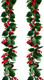 2Pcs Red Berry Christmas Garland 5.74FT Artificial Berries Garland for Mantle Indoor Outdoor Decoration Christmas Home Fireplace Winter Christmas Holiday Year Decor