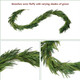 Artificial Norfolk Pine Garland for Christmas Decorations, Realistic Faux Greenery Garlands for Holiday Mantle Stair Indoor Outdoor Decor
