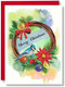 Christmas Wreath Quilling Card, 5 x 7 inch, Handmade, with Envelope