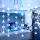 TUPARKA 12 Strings Snowflake Hanging Decorations Frozen Birthday Party Supplies Winter Wonderland Party Decorations White Christmas Snowflake Decorations Snowflake Garland Hanging Decorations
