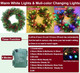 20 Inch Pre-Lit Christmas Wreath, Artificial Lighted Christmas Wreaths for Front Door Timer 8 Modes 30 Warm White & Multicolored Lights 4 Pine Cones 12 Red Berried Xmas Wreath for Home Wall Indoor