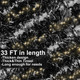 100 LED Lights TURNMEON 33 Ft Long Black Christmas Prelit Black Tinsel Garland Decorations Thick Thin Shiny Metallic Tinsel Twist Garland for Christmas Tree Decorations Home Indoor Outdoor Party