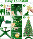TURNMEON Remote Control 8 Modes 3 Ft Christmas Tree with Lights Timer 15 DIY Ball Ornament 50 Warm Light Battery Operated Artificial Pencil Small Tinsel Xmas Tree Holiday Decorations Home Indoor Table