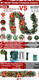 Remote Control - 9 Ft by 10 Inch Christmas Garland with 50 LED Lights Timer 8 Mode 300 Thick Snowy Tips 18 Pinecones 198 Berries 5 Poinsettia 4 Balls Battery Operated Outdoor Cedar Garland Xmas Decor