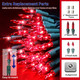 Ultra-Bright Connects End to End Red Christmas Mini Lights 100L 19.6Ft UL Listed Incandescent Bulb String Light Set for Indoor and Outdoor Holiday Garden Party Christmas Tree Garland Decor