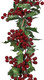 U'Artlines Total 11Ft Christmas Garland 2PCS Artificial Holiday Hanging Garlands Christmas Vine with Red Berries for Stairs Wall Fireplace Mantel Indoor Outdoor Decor (2pcs Red Berries Garland)