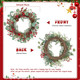 U'Artlines 20 Inch Christmas Wreaths for Front Door, Winter Holiday Wreaths with Red Berry Pine Cones Eucalyptus Leaves for Door Window Indoor Outdoor Decor (Include Xmas Wreath Storage Bag)