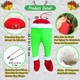 Christmas Elf Body Tree Decorations, 20.5 inche Green Monster on The Window, Pose-able Christmas Stuffed Leg for Christmas Tree Wall Door and Windows Ornament (20.5x9.2 inch, Legs with Suction Cups)