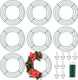 8 Pack Wire Wreath Frame 8 Inch Metal Wreath Form Wreath Ring for Crafts DIY Front Door Wreaths Christmas Year Wreaths Valentines Wedding Garden Home Party Decoration with 38 Yard Paddle Wire