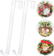 12 in Wreath-Hangers for Front Door,Door-Wreath-Hanger-Clear Over The Door Hooks,2 Pack Non-Scratch-Door-Hanger Hook for Easter Christmas Halloween Fall Wreath Decorations,Welcome Sign for Front Door