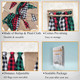 Uniwish Buffalo Plaid Christmas Tree Banner Garland Christmas Decorations for Mantel Fireplace White Red Green Christmas Gingham Tassel Hanging Bunting