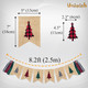 Uniwish Buffalo Plaid Christmas Tree Banner Garland Christmas Decorations for Mantel Fireplace White Red Green Christmas Gingham Tassel Hanging Bunting