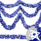33 Ft Hanukkah Tinsel Garland Hanukkah Decorations for Home with Star of David Silver Ornaments Blue Metallic Streamers for Indoor Outdoor Party Supplies Hanukkah Chanukah Decor