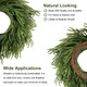 24 Inch Christmas Wreath for Front Door, Norfolk Pine Wreath for Home Porch Window Wall Farmhouse Decor Indoor Outdoor, Green Wreath Front Door Wreath