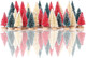 30 Pcs Bottle Brush Trees Christmas Decorations Indoor, Red Blue Yellow Miniature Christmas Tree, Mini Christmas Tree with 4Sizes for Christmas Decor