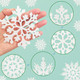Christmas Tree Decoration Snowflake Ornaments - 36 Pack White Glitter Snowflake Christmas Hanging Ornaments for Xmas Holiday Year Winter Wonderland Home Party
