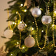 Valery Madelyn Christmas Tree Decorations Ornament Set for Fall Halloween Decor, 50ct White and Gold Shatterproof Christmas Ball Ornaments Bulk, 2.36 Inches Hanging Decor for Xmas Holiday Party