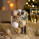 Valery Madelyn Christmas Tree Decorations Ornament Set for Fall Halloween Decor, 50ct White and Gold Shatterproof Christmas Ball Ornaments Bulk, 2.36 Inches Hanging Decor for Xmas Holiday Party