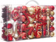 Valery Madelyn Ornaments for Christmas Trees, 100ct Red and Gold Shatterproof Christmas Tree Decorations, Luxury Hanging Ball Ornaments Bulk for Xmas Holiday Decor Valery Madelyn Ornaments for Christmas Trees, 100ct Red and Gold Shatterproof Christmas Tree Decorations, Luxury Hanging Ball Ornaments Bulk for Xmas Holiday Decor