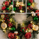 Valery Madelyn 24 Inch Pre-Lit Christmas Wreath for Front Door with Lights, Large Lighted Christmas Wreath with Red Green Gold Xmas Ball for Fireplace Window Outdoor Table Centerpiece Home Decoration Valery Madelyn 24 Inch Pre-Lit Christmas Wreath for Front Door with Lights, Large Lighted Christmas Wreath with Red Green Gold Xmas Ball for Fireplace Window Outdoor Table Centerpiece Home Decoration