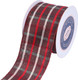 VATIN Red Plaid Ribbon 2-1/2 inch x 10 Yards Tartan Christmas Wired Ribbon,Xmas Tree Ribbon for Topper Bow,Christmas Wreath and Swag,Tree Decoration, Wrapping