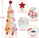 Small Christmas Tree Vintage Tabletop Christmas Tree Mini Candy Christmas Tree Holiday Decoration with LED Lights White Christmas Tree 12.6 inch