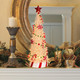 Small Christmas Tree Vintage Tabletop Christmas Tree Mini Candy Christmas Tree Holiday Decoration with LED Lights White Christmas Tree 12.6 inch