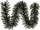 Vickerman 9' Black Fir Artificial Christmas Garland - Warm White Dura-Lit LED Lights - Faux Christmas Garland - Indoor Seasonal Home Decor - Reliable and Durable