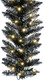 Vickerman 9' Black Fir Artificial Christmas Garland - Warm White Dura-Lit LED Lights - Faux Christmas Garland - Indoor Seasonal Home Decor - Reliable and Durable