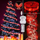 Christmas Decorations - 2.5Inch x 66Ft 200 Led Christmas Tree Ribbon Lights with 8 Lighting Modes, Battery Operated & USB Powered Fairy String Lights with Timer for Xmas Tree Decor