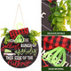 VOSAREA Christmas Hanging Sign Christmas Welcome Front Door Sign Home of The Jolliest Bunch of Plaque Wreath This Side of The Nuthouse Hanger for Holiday Decor VOSAREA Christmas Hanging Sign Christmas Welcome Front Door Sign Home of The Jolliest Bunch of Plaque Wreath This Side of The Nuthouse Hanger for Holiday Decor